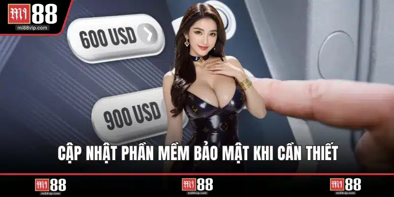 Cập nhật phần mềm bảo mật khi cần thiết